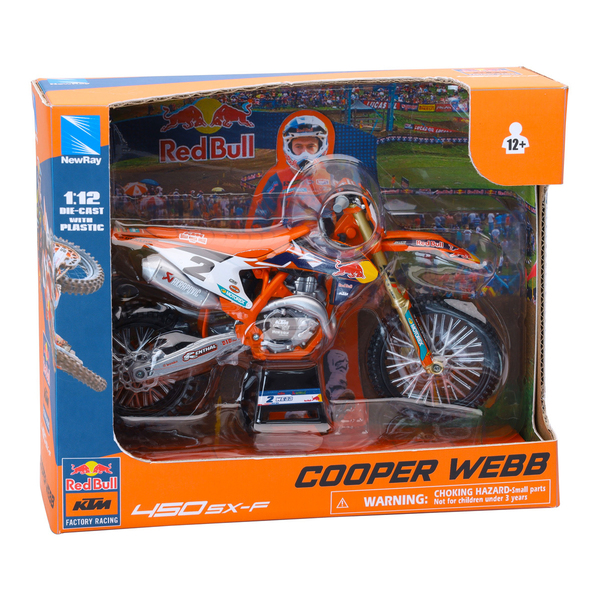 Moto KTM 450 SXF Factory Racing Cooper Webb (n°2) 1/12