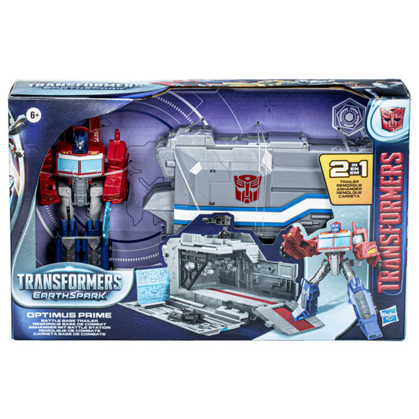 Figurine Optimus Prime et remorque de combat Transformers