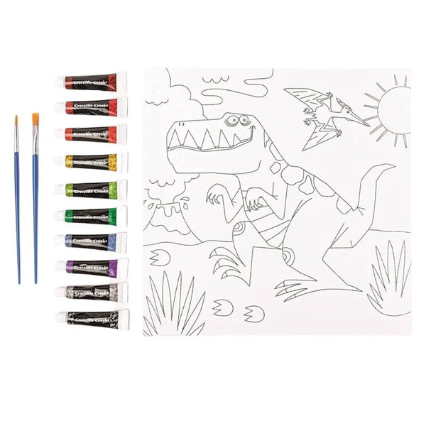 Kit peinture sur toile - Dinosaures