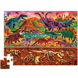 Puzzle 48 pièces - Dessus-dessous "Le monde des dinosaures"