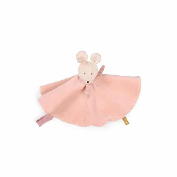 Doudou plat souris rose La petite école de danse