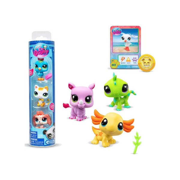 Littlest PetShop - Tube de 3 animaux surprise