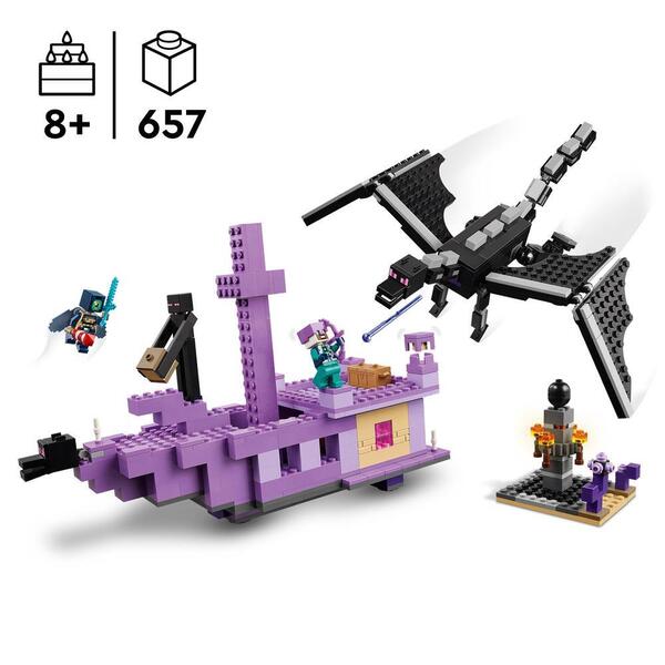 21264 - LEGO® Minecraft - Le dragon et le navire de l’Ender