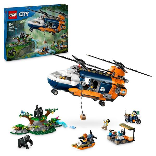 60437 - LEGO® City - L’hélicoptère de l’explorateur de la jungle au camp de base