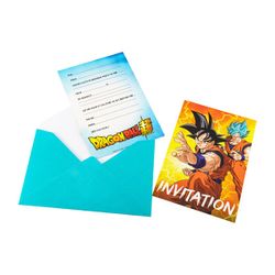 8 cartes d'invitation Dragon Ball