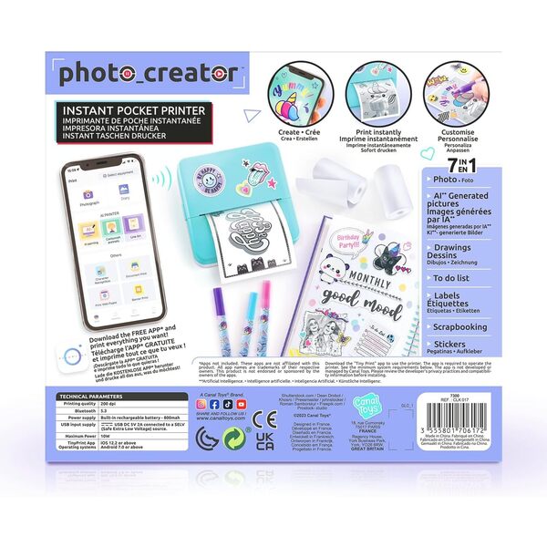 Imprimante instantanée de poche Photo Creator