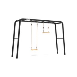 Portique PlayBase métal taille large avec balançoire et trapèze