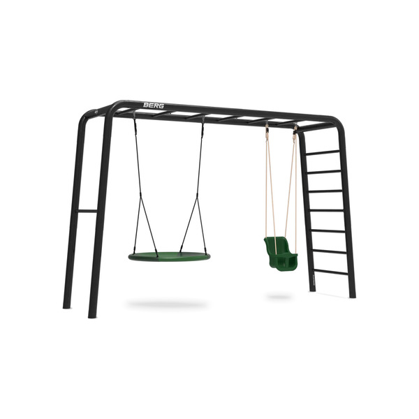 Portique PlayBase métal taille large avec balançoire bébé et nid