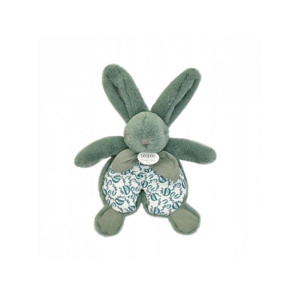 Lapin doudou vert sauge 18cm