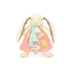 Doudou attache-sucette lapin ciboulette