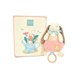 Boite à musique rose Lapin Ciboulette - 20cm
