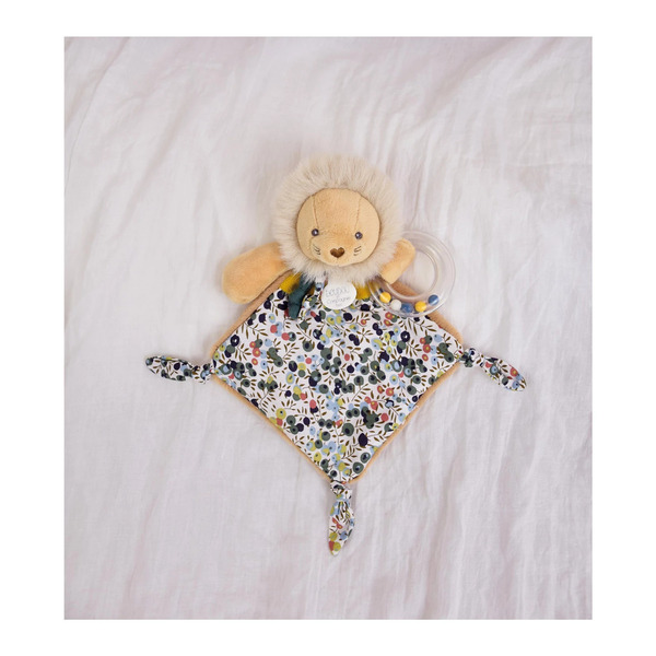 Lion doudou hochet 22cm