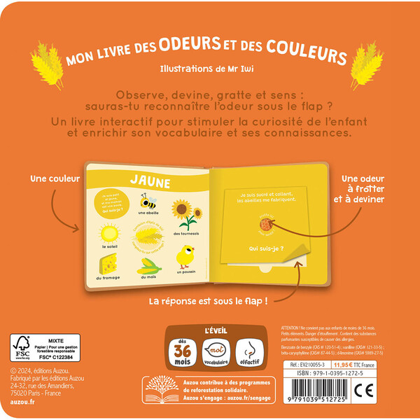 Mon livre des odeurs et des couleurs - La ferme