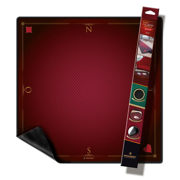 Tapis de cartes Prestige rouge 60x60cm