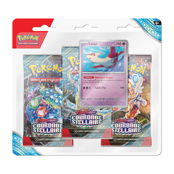 Packs 3 Boosters Pokémon - Couronne Stellaire - Écarlate et Violet 7