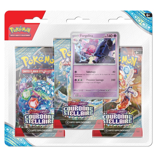 Packs 3 Boosters Pokémon - Couronne Stellaire - Écarlate et Violet 7