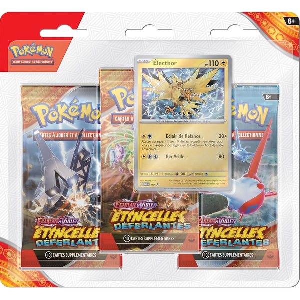 Packs 3 Boosters Pokémon - Étincelles Déferlantes - Écarlate et Violet 8