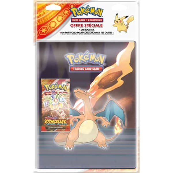 Cahier Pokémon et booster - Étincelles Déferlantes - Écarlate et Violet EV08