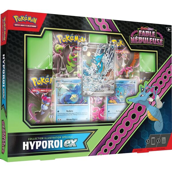 Coffret Pokémon Hyporoi-ex ou Amphinobi-ex - Fable Nébuleuse - Écarlate et Violet 6.5