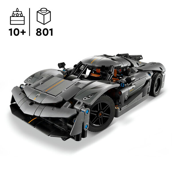 42173 - LEGO® Technic - Hypercar Koenigsegg Jesko Absolut grise