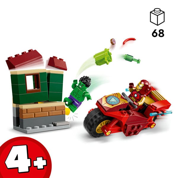 76287 - LEGO® Marvel - Iron Man avec une moto et Hulk