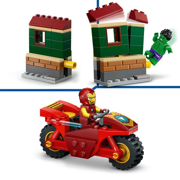 76287 - LEGO® Marvel - Iron Man avec une moto et Hulk