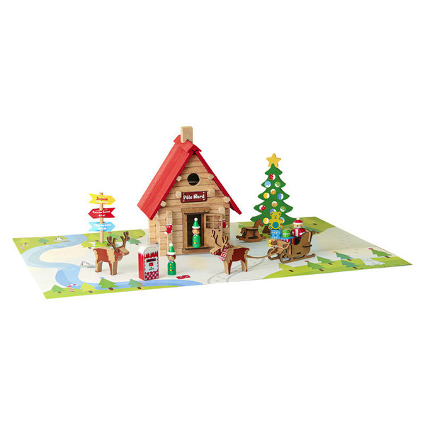 Le chalet de Noël en bois 90 pièces