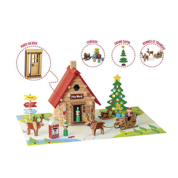 Le chalet de Noël en bois 90 pièces