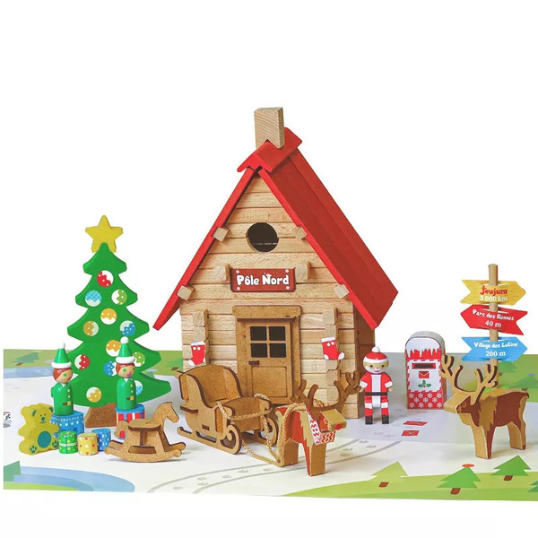 Le chalet de Noël en bois 90 pièces