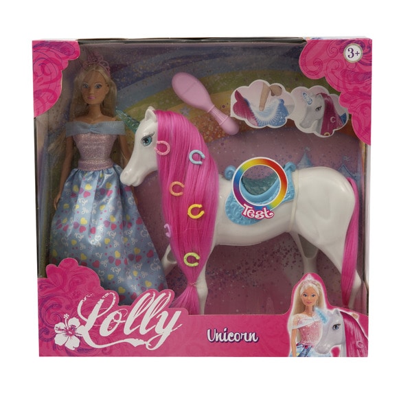 Poupée mannequin Lolly et sa licorne magique