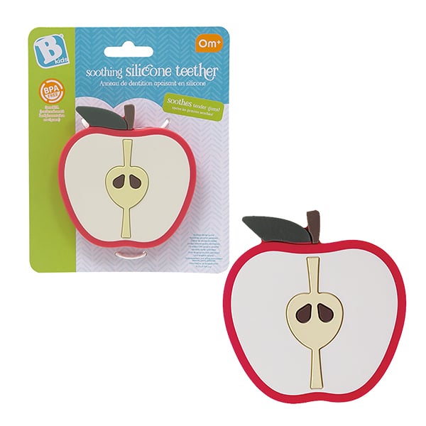 Anneau de dentition pomme en silicone