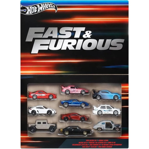 Coffret de 10 véhicules Fast & Furious - Hot Wheels