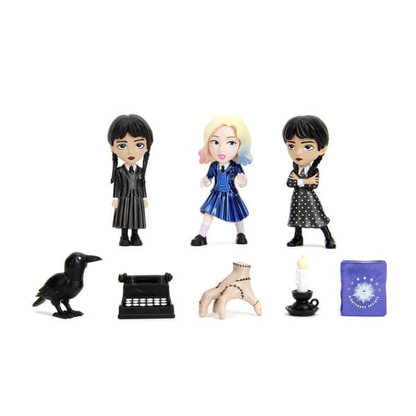 Cercueil surprise Mercredi Addams figurine 6,5 cm