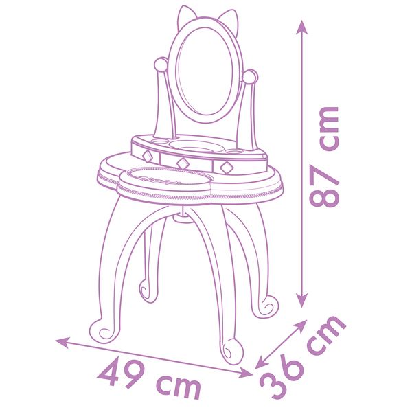 Coiffeuse 2 en 1 avec tabouret - Gabby et la Maison Magique