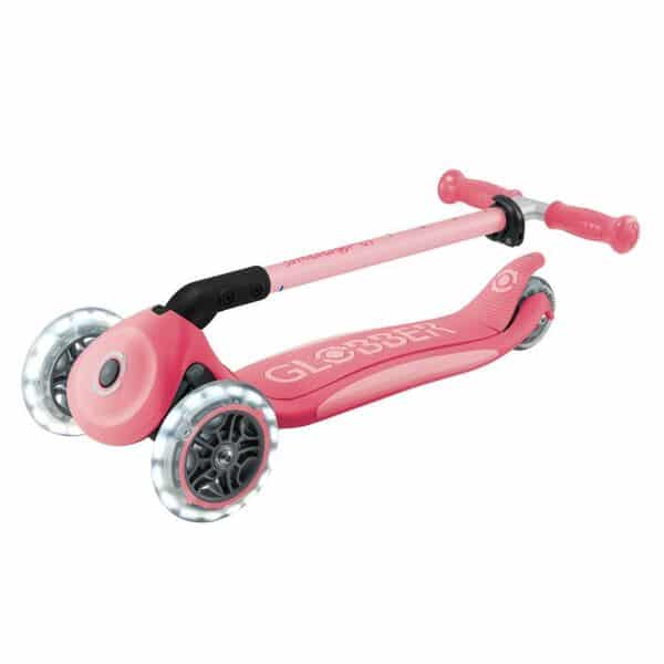 Trottinette 3 roues Primo Lights Plus pliable rose pastel