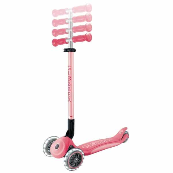 Trottinette 3 roues Primo Lights Plus pliable rose pastel