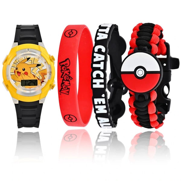 Coffret Pokémon montre Pikachu et bracelets