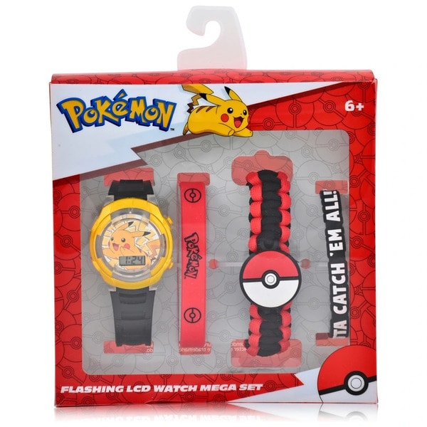 Coffret Pokémon montre Pikachu et bracelets