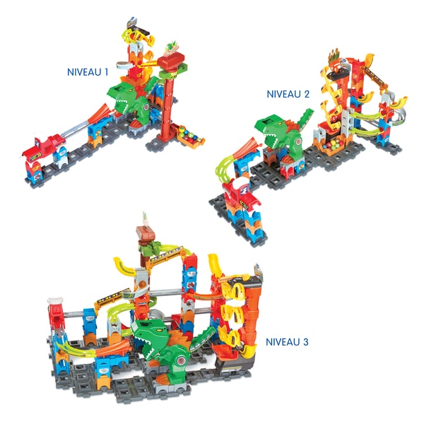 Circuit à billes magnétiques Marble Rush - Dino Adventures Magnetic Set XL400E 