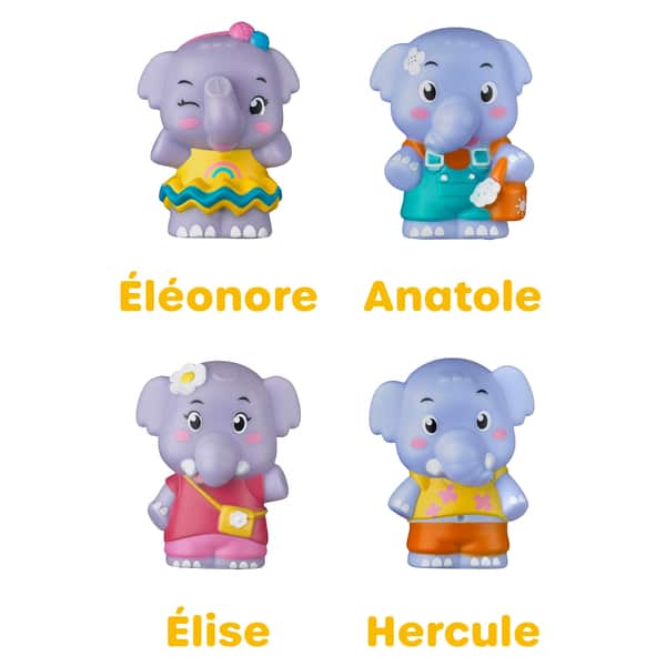 Lot de 4 figurines - Famille éléphant Klorofil