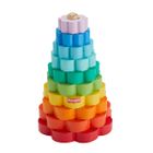 Pyramide Arc-En-Ciel Fisher-Price - Jouet D'Éveil à Empiler - Matériaux Végétaux - Dès 6 Mois