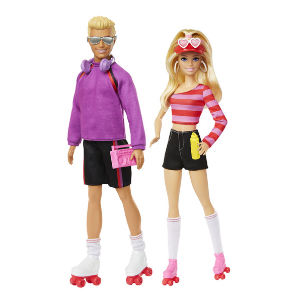 Coffret poupées Barbie et Ken en rollers 