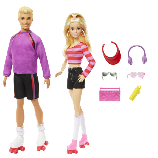 Coffret poupées Barbie et Ken en rollers 