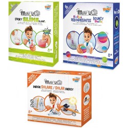 Pack 3 jeux scientifiques - Slime, balles rebondissantes et énergie solaire