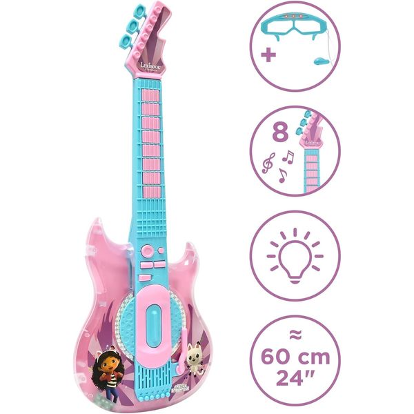 Guitare électronique lumineuse avec micro Gabby et la Maison magique