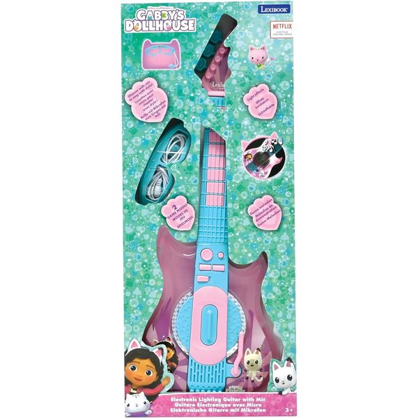 Guitare électronique lumineuse avec micro Gabby et la Maison magique