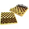 Plateau jeu 2 en 1 en bois échecs et dames