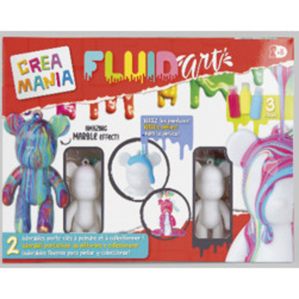 Kit créatif Fluid art avec 2 Ours