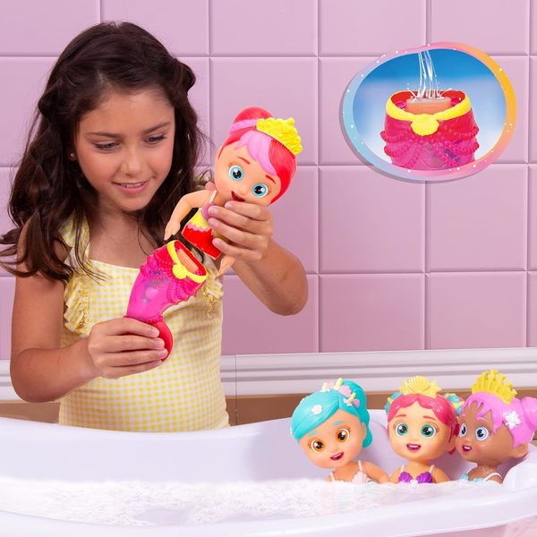 Poupée de bain sirène scintillante