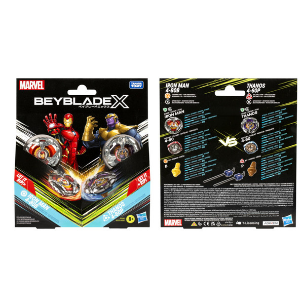 Beyblade X Pack 2 toupies Marvel